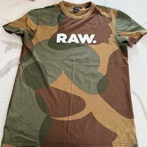 G-Star Tan Crew Neck Tee